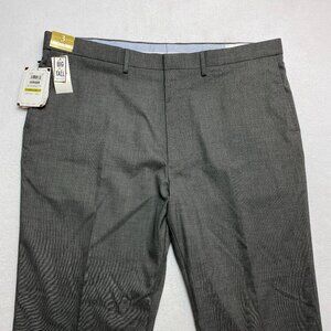 J.M. Haggar Big & Tall Lux Fabric Dress Pants Men's 44x30 Gray Joe $120 NWT